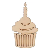 Dekoratorstwo - EKO-DECO, dekor, kremowa babeczka ze świeczką - miniaturka - grafika 1