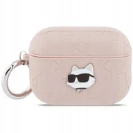 Akcesoria do słuchawek - Etui Karl Lagerfeld Monogram Choupette Head do Apple AirPods Pro 3 różowy - miniaturka - grafika 1