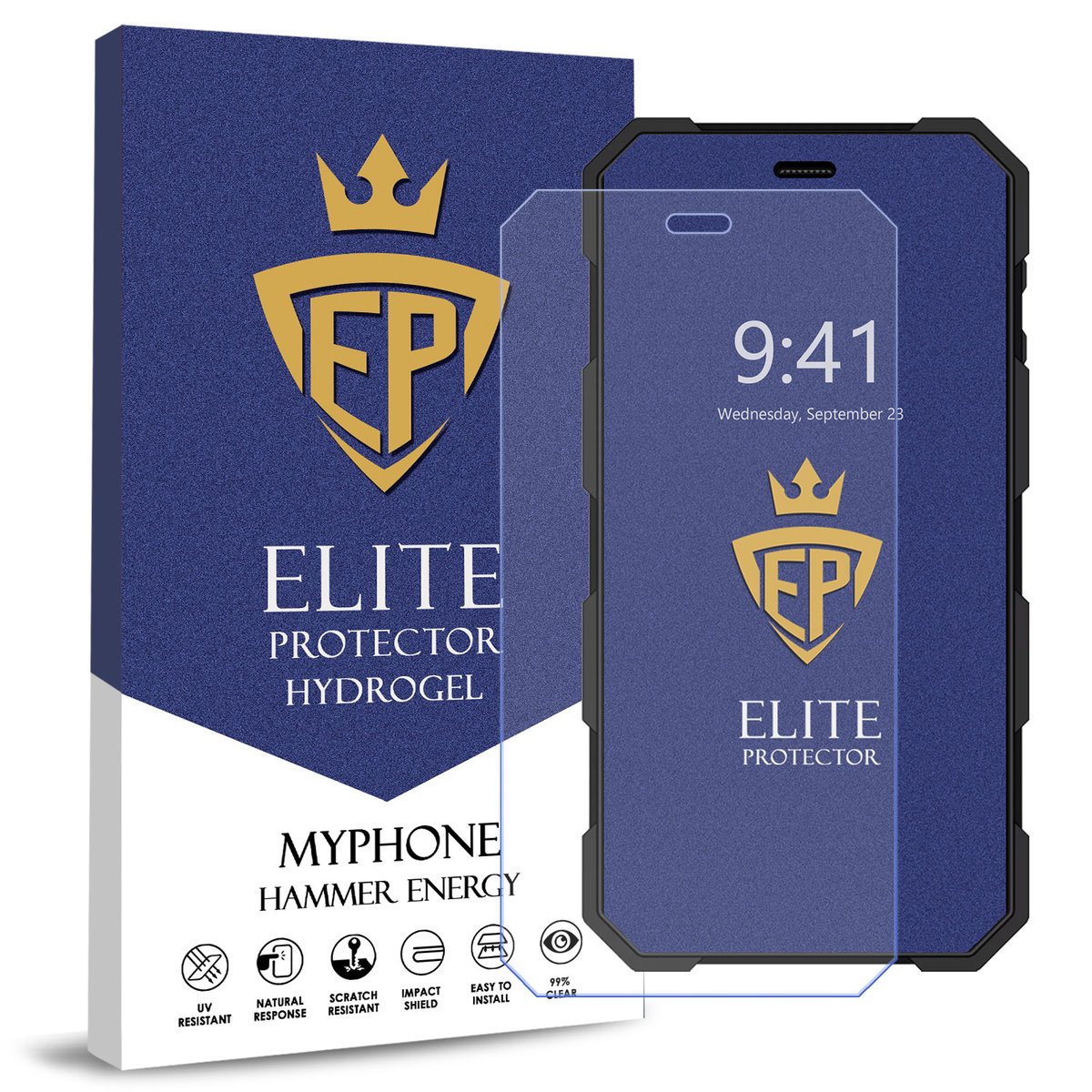 FOLIA 5D CAŁY EKRAN NA TELEFON DO MYPHONE HAMMER ENERGY HYDROŻELOWA