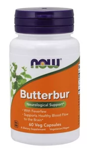 Now Foods Butterbur - Lepiężnik Różowy 75 mg (60 kaps.) - Suplementy naturalne - miniaturka - grafika 1