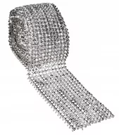 Scrapbooking - TAŚMA CYRKONIE PAS DIAMENTOWY STOŻEK 4Mx10 CM - miniaturka - grafika 1