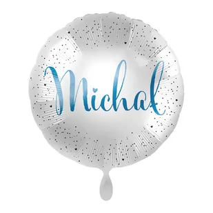 Balon imienny foliowy Michał okrągły pakowany 43 cm - Balony i akcesoria - miniaturka - grafika 1