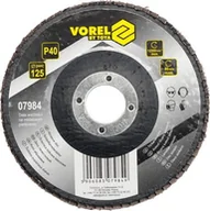 Materiały ścierne - VOREL Ściernica listkowa talerzowa p40 125 mm 07984 - miniaturka - grafika 1