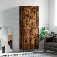Witryny - vidaXL Witrynka przydymiony dąb 69,5x34x180 cm materiał drewnopochodny - miniaturka - grafika 1