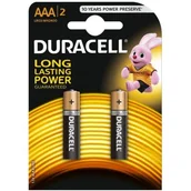 Baterie i akcesoria - Baterie alkaliczne DURACELL Basic LR03, AAA, 2 szt - miniaturka - grafika 1