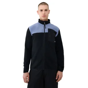 Męski polar rozpinany bez kaptura Quicksilver Aker Full Zip Fleece - czarny - Bluzy męskie - miniaturka - grafika 1