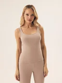 Bluzki damskie - Koszulka damska Ryoko Esotiq piaskowy beż L - miniaturka - grafika 1