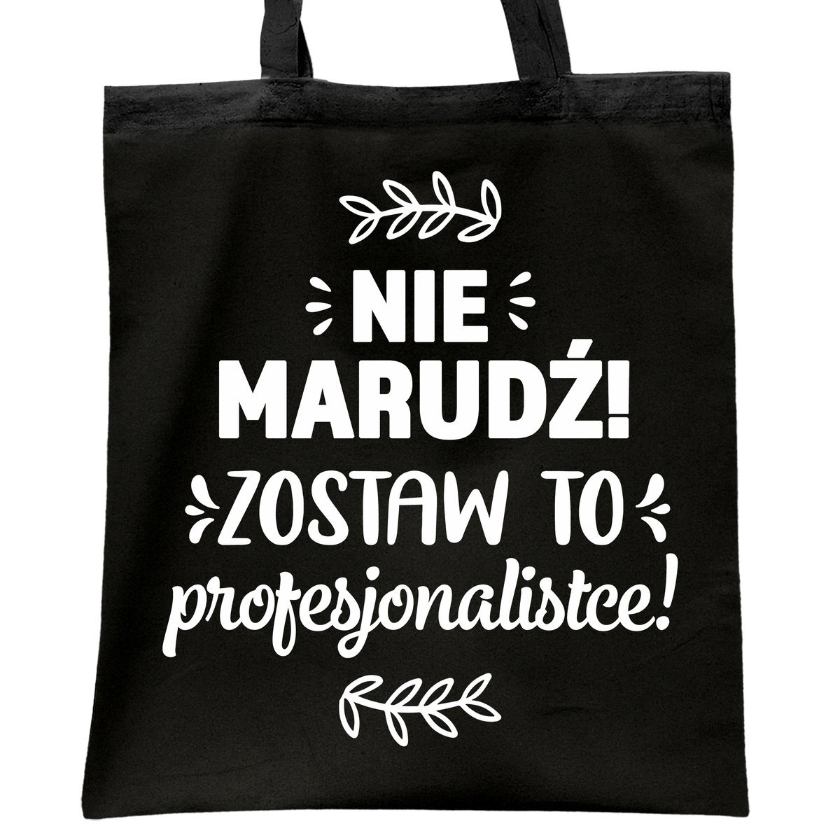 Torba bawełniana czarna na zakupy Dzień Kobiet Dla Kobiety Prezent