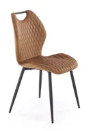 Krzesła - Tapicerowane welurem beżowe krzesło G5-Z58 - miniaturka - grafika 1