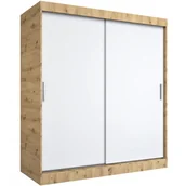 Szafy - Szafa przesuwna 180 cm dąb artisan + biały G3-Z55 - miniaturka - grafika 1