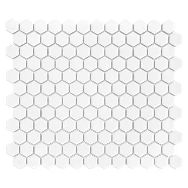 Mozaika ceramiczna Mini Hexagon White 26x30 cm