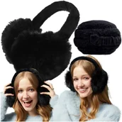 Ozdoby do włosów - Nauszniki zimowe ciep��e ochronne puchate pluszowe na uszy opaska futrzana - miniaturka - grafika 1