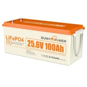 Baterie do zasilaczy awaryjnych UPS - Bateria LiFePO4 SUNHOOPOWER 24V 100Ah, 2560Wh energii, wbudowany BMS 100A, maks. moc obciążenia 2560W - miniaturka - grafika 1