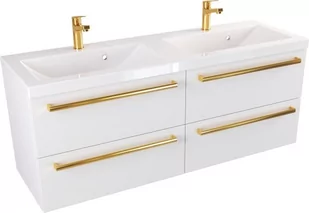 Szafka z Umywalką Athos 120 cm DUO MAT - Uchwyt Złoty - Szafki łazienkowe - miniaturka - grafika 1