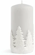 Świece - Świeca pieńkowa Zimowe drzewko szara - 80 x 140 mm - 1 szt. - miniaturka - grafika 1