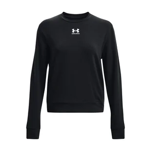 Damska Koszulka z długim rękawem UNDER ARMOUR RIVAL TERRY CREW 1369856-001 – Czarny - Koszulki i topy damskie - miniaturka - grafika 1