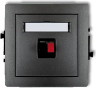 Gniazdka elektryczne - Karlik Gniazdo głośnikowe Deco pojedyncze grafitowy 11DGG-1 - miniaturka - grafika 1