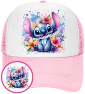 Czapki i chusty sportowe męskie - Czapka z Daszkiem Lilo i Stich Różowa z Nadrukiem Na Lato Siatka Bejsbolówka - miniaturka - grafika 1