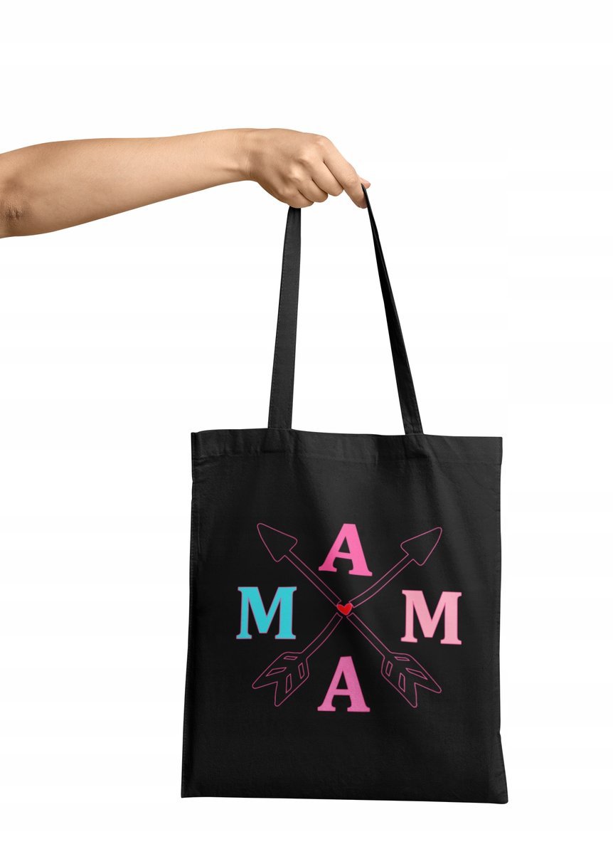 TORBA SHOPPER MATERIAŁOWA NA RAMIĘ NA DZIEŃ MAMY CÓRKI MIŁOŚĆ LOVE DAR MAMA