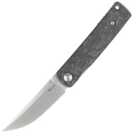 Noże - Nóż składany Reate Bushido Titanium/Dark Matter Purple Fat Carbon, Hand Satin M390 (BSO.DMP.SAT) - miniaturka - grafika 1