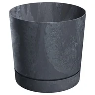 Donice - Doniczka Tubo 11cm antracytowa efekt betonu Prosperplast - miniaturka - grafika 1