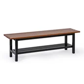 Wyposażenie miejsc publicznych - Ławka parkowa SITO, 1500 mm, brązowa - miniaturka - grafika 1