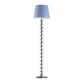Lampy stojące - Lysne Lampa podłogowa BANGKOK abażur niebieski stelaż srebrny 1711017 - miniaturka - grafika 1
