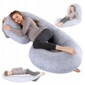 Poduszki do karmienia - Poduszka Ciążowa dla Kobiet w Ciąży 2w1 do Spania Karmienia Rogal Typu C - miniaturka - grafika 1