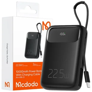 MCDODO POWERBANK 10000MAH Z WYŚWIETLACZEM 3X USB USB-C 22,5W + KABEL USB-C - Powerbanki - miniaturka - grafika 1