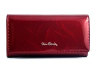 Portfele - damski portfel skóra lakierowana czerwony PIERRE CARDIN LEAF 100 na bigiel LEAF 100 - miniaturka - grafika 1