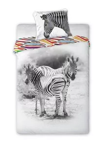 Carbotex Pościel Młodzieżowa 160x200 Zebry Zebra Wild OWL172001_20181018150938 - Pościel dla dzieci - miniaturka - grafika 1