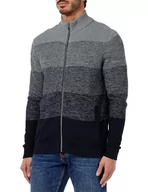 Kurtki męskie - bugatti Męska kurtka z dzianiny, szary-250, XL - miniaturka - grafika 1