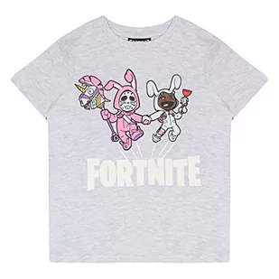 Fortnite Fortnite Chłopięcy króliczek kłopoty T-shirt, Szary (Heather Grey), 7-8 Lata FOR00043BTS0678K-NP - Koszulki dla chłopców - miniaturka - grafika 1