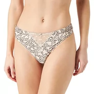 Majtki damskie - Sans Complexe Tara 30PAH19 stringi, nadruk zwierzęcy, beżowy, 46 damski - miniaturka - grafika 1