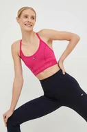 Bielizna sportowa damska - Tommy Hilfiger biustonosz sportowy kolor różowy gładki - miniaturka - grafika 1