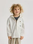 Bluzki dla niemowląt - Reserved - Bawełniana koszula z kapturem - złamana biel - miniaturka - grafika 1