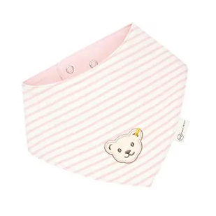 Steiff Unisex Baby Basic chusta na szyję GOTS, Silver Pink, jeden rozmiar - Akcesoria i dodatki do ubrań dla dzieci - miniaturka - grafika 1