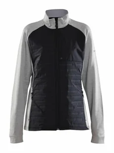 Craft ADV Unify Hybrid Jacket damska kurtka przejściowa XL, szary melanż/czarny, lekka kurtka z funkcjonalnego materiału, z 2 kieszeniami i 1 kieszenią na piersi, lekka kurtka damska - Kurtki damskie - miniaturka - grafika 1