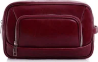 Kosmetyczki, organizery i kuferki - POLSKA SKÓRZANA KOSMETYCZKA SOLOME BORDOWA - miniaturka - grafika 1