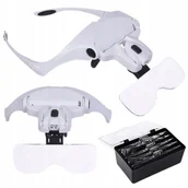 Okulary ochronne - Okulary Szkła Powiększające Lupa Diody Led Zestaw - miniaturka - grafika 1