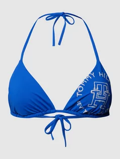 Stroje kąpielowe - Top bikini z nadrukiem z logo model ‘TRIANGLE’ - grafika 1