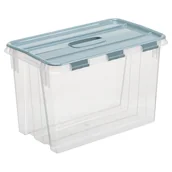 Pudła i pojemniki do przechowywania - Pojemnik plastikowy przezroczysty Flip Box 14 litrów 38.4x24.3x23.9 cm - miniaturka - grafika 1