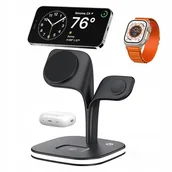 Ładowarki do telefonów - Ładowarka Indukcyjna UD22-5in1 Magsafe Wireless Charger Czarna - miniaturka - grafika 1