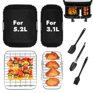 Akcesoria i części AGD - ZESTAW AKCESORIÓW DO FRYTKOWNICY AIR FRYER TEFAL EY9018 DUAL EASY FRY 5,2L - miniaturka - grafika 1