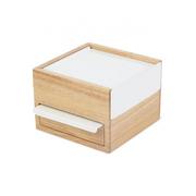 Pudełka i szkatułki - Szkatułka UMBRA Mini Stowit, beżowo-biała, 16,7x15,2x10,9 cm - miniaturka - grafika 1