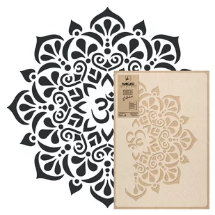Nakleo szablon malarski wielokrotny // OM MANDALA - LARGE (średnica 89cm) - Szablony malarskie - miniaturka - grafika 1