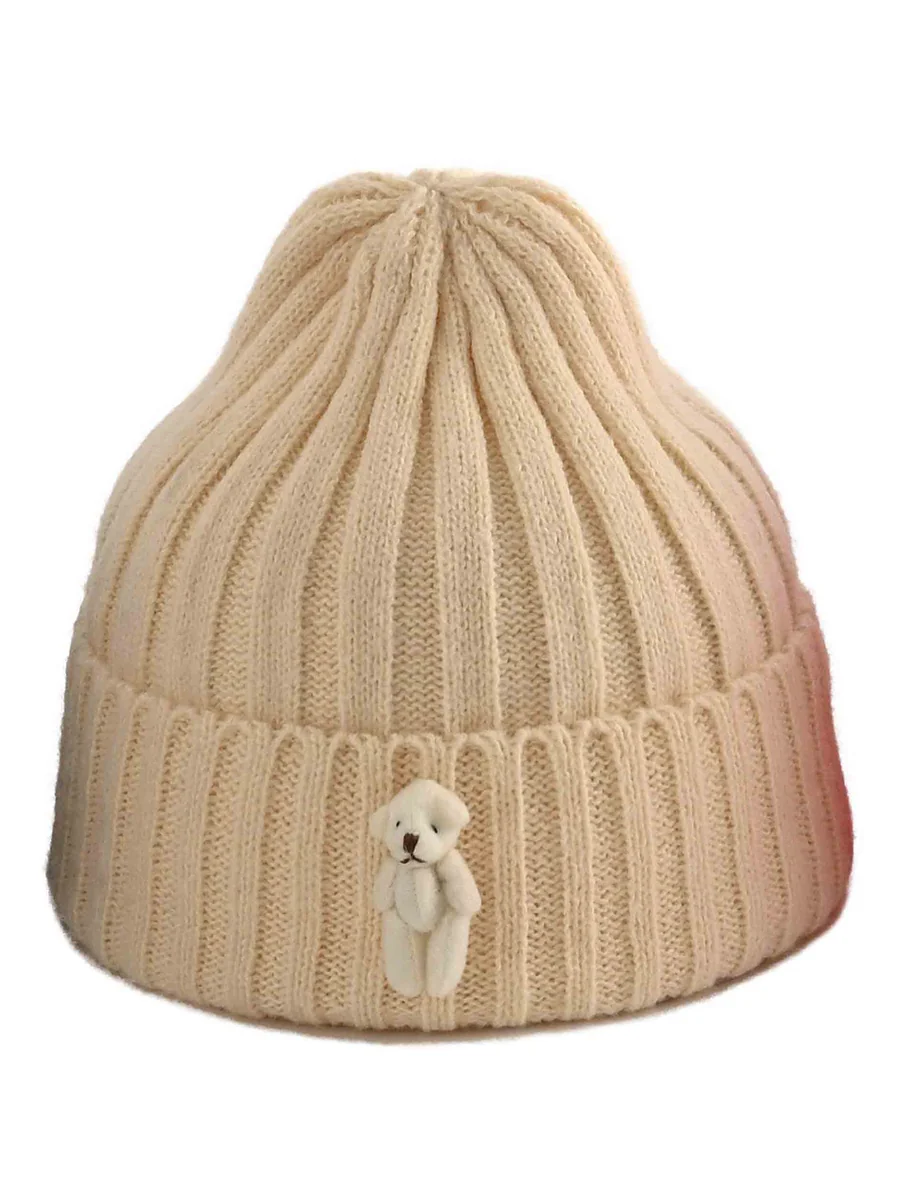 Dziecięca czapka zimowa BEAR beżowa Be Snazzy