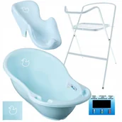 Wanienki dla dzieci - WANIENKA "4w1 ZESTAW" DLA DZIECKA TEGA BABY WANNA TERMOMETR LEŻACZEK STOJAK - miniaturka - grafika 1