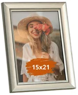 Ramki na zdjęcia - Ramka drewniana na zdjęcie formatu 15x21 srebro Vintage - miniaturka - grafika 1