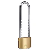 Plecaki - Yale Y110B/50/155/1 Kłódka Mosiężna, Regulowany Pałąk, Szerokość 50mm, do Użytku Wewnętrznego, Zabezpieczenie Szafek, Skrzynek i Plecaków, Mechanizm Zatrzaskowy, 3 Klucze, Standardowe Bezpieczeństw - miniaturka - grafika 1